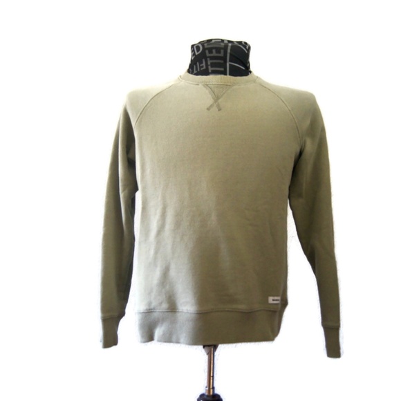 Finisterre Men's Crew Neck Organic Cotton Sweatshirt Jumper Top Small Green